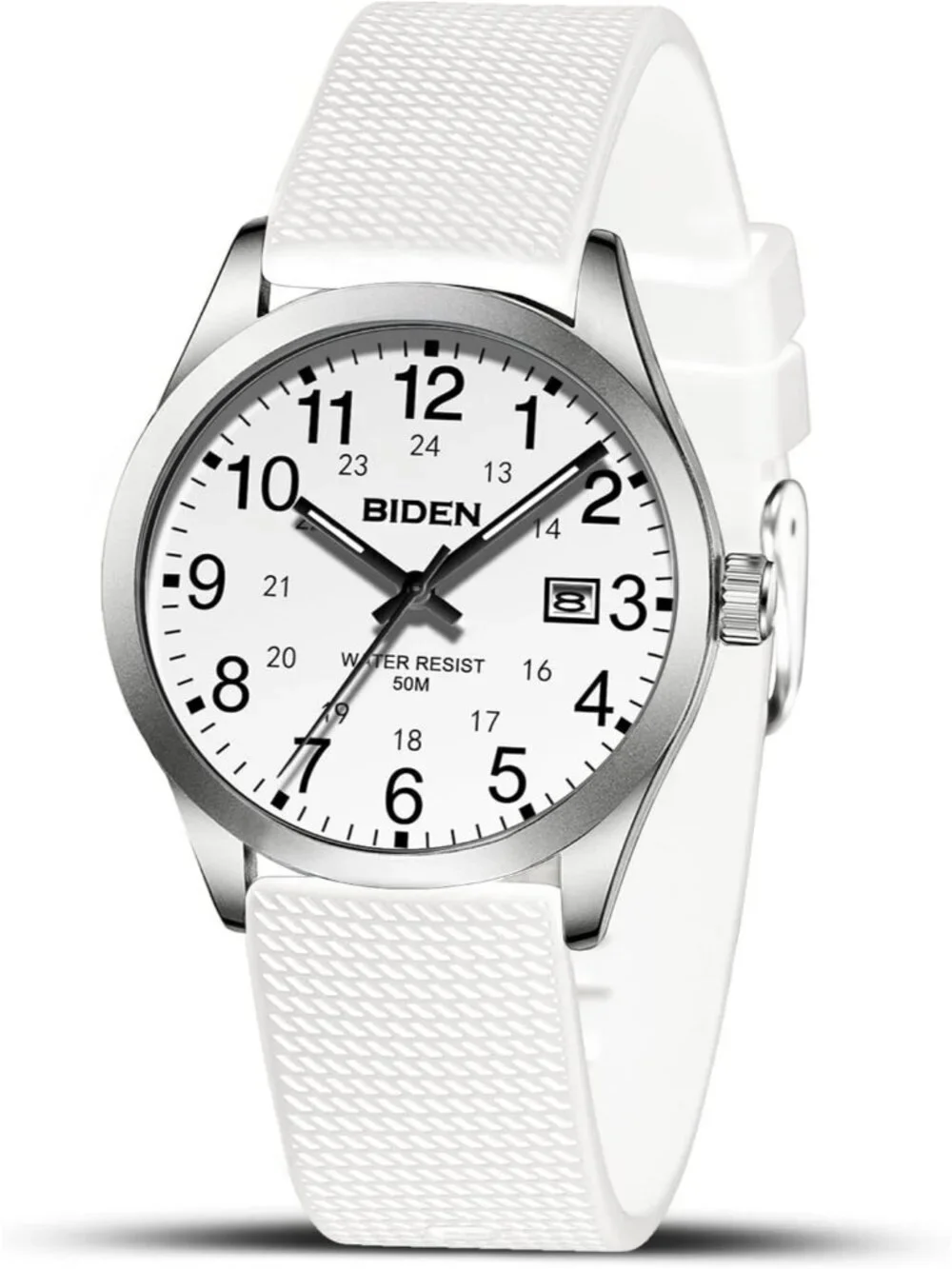 Men's White Analog Quartz Unisex Medical Professionals Waterproof Nurse Watch